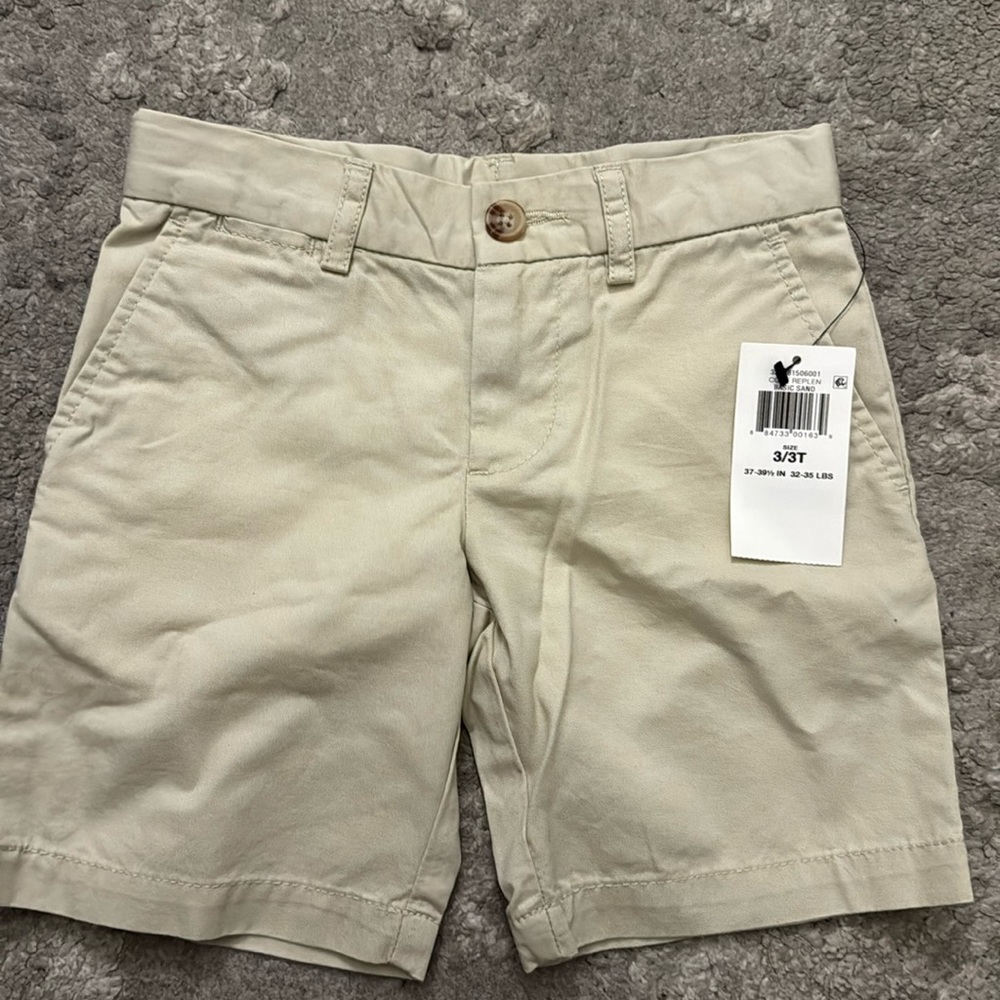 BRAND NEW RALPH LAUREN CHINO SHORTS BOY 3/3T TODDLER KHAKI
